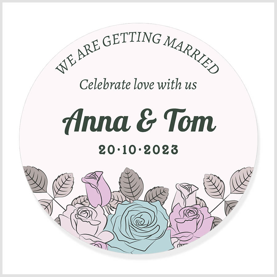 Personalized wedding favor labels/ Custom celebration stickers ...
