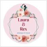 Personalised Wedding Couple Name Stickers