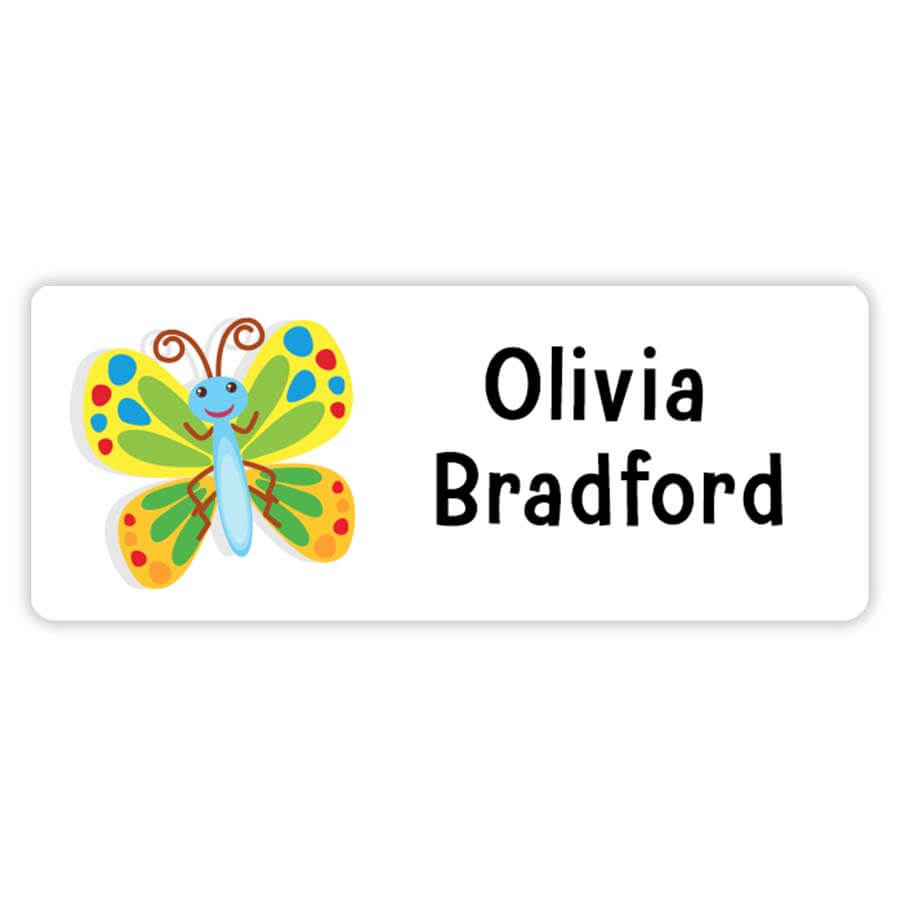 Butterfly name label