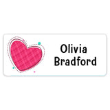 Heart name sticker