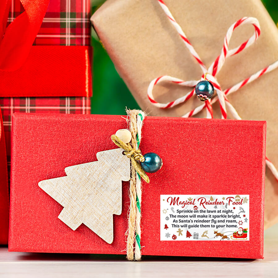 eco-friendly reindeer food stickers