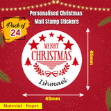 Personalised Christmas Stamp Sticker - Round - Special Delivery