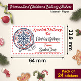 Personalised Christmas Stamp Sticker - Rectangle - Reindeer