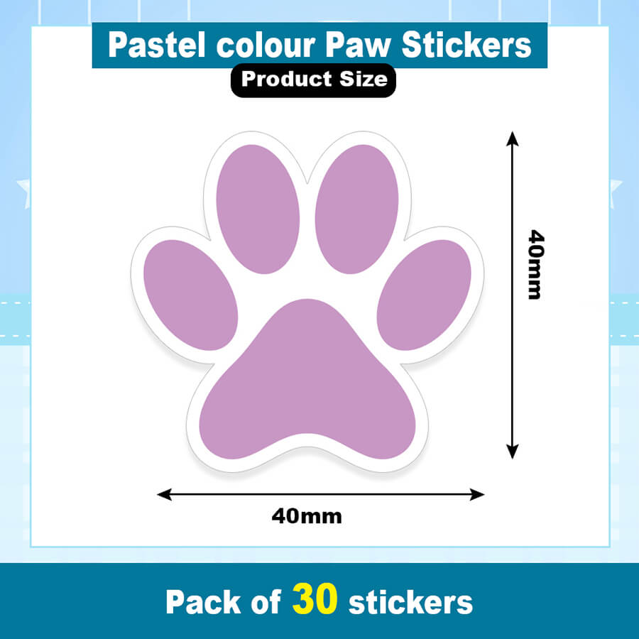 Colourful Dog Paw Stickers