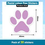 Colourful Dog Paw Stickers