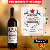 Custom Christmas Wine Labels - Secret Santa Gift