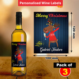 Custom Christmas Wine Labels - Secret Santa Gift