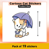 Cat Poses Laptop Stickers