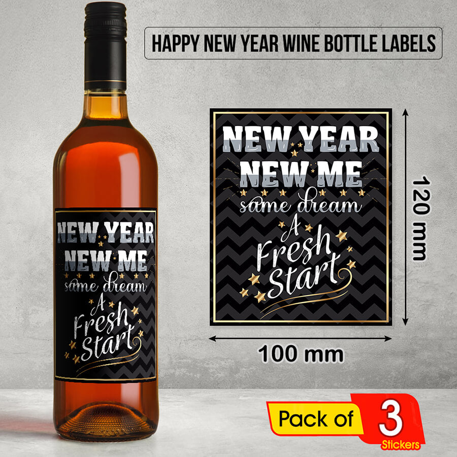 Happy New Year Wine Labels