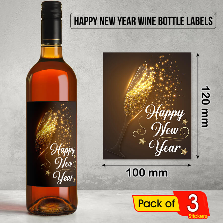 Happy New Year Wine Labels