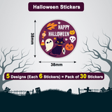 Wild Happy Halloween Stickers