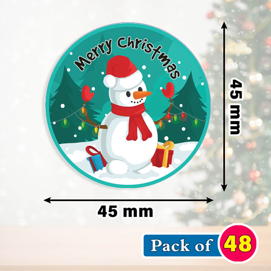 Snowman gift stickers