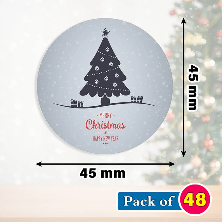 Festive round stickers