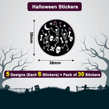 Skull Theme Halloween Stickers
