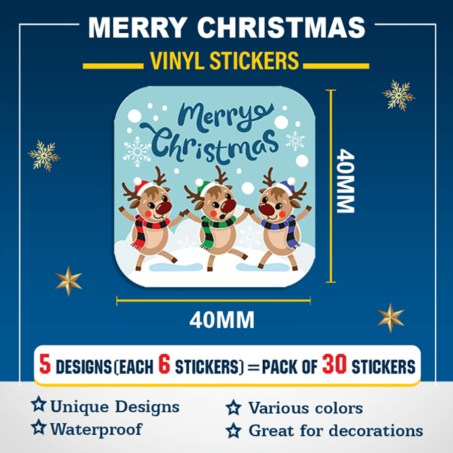 christmas present stickers