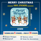christmas present stickers