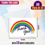 Rainbow Thank you Cards