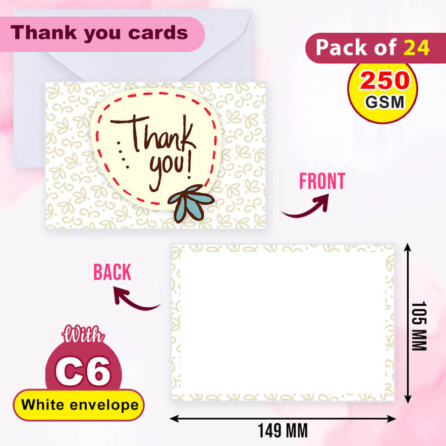 Elegant Thank You Postcards
