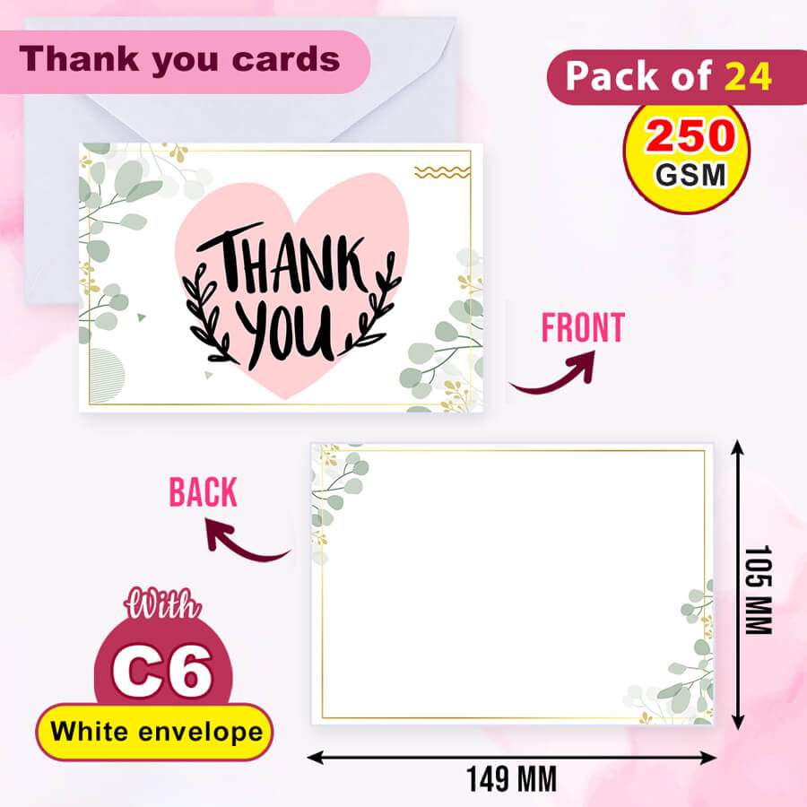 Elegant Thank You Postcards