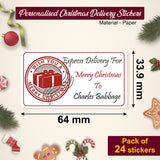 Personalised Christmas Stamp Sticker - Rectangle - Reindeer