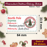 Personalised Christmas Stamp Sticker - Rectangle - Reindeer