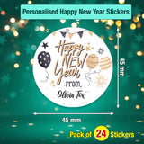 Personalised Happy New Year Stickers