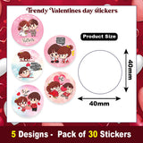 Trendy Valentine stickers