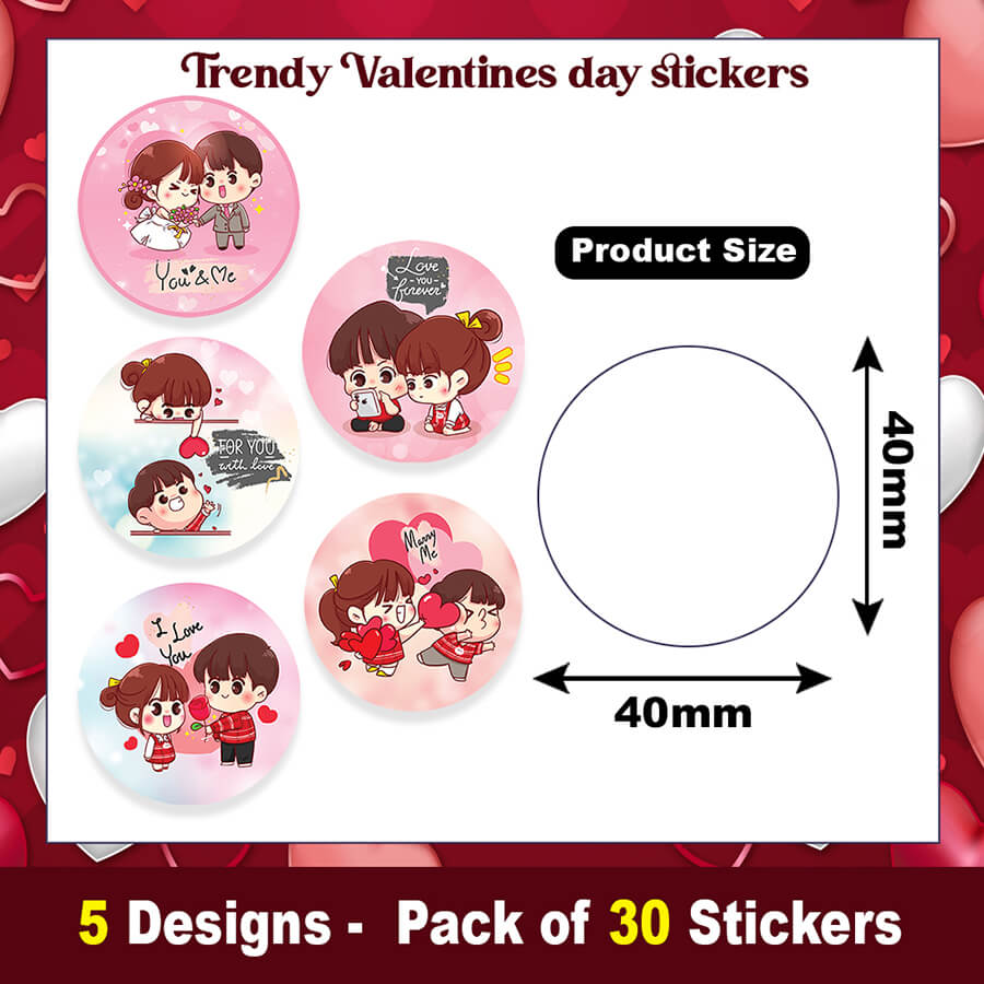 Trendy Valentine stickers