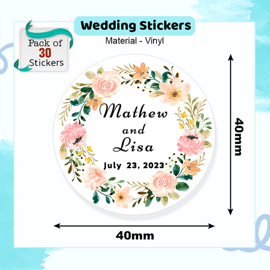 Personalised Wedding Stickers