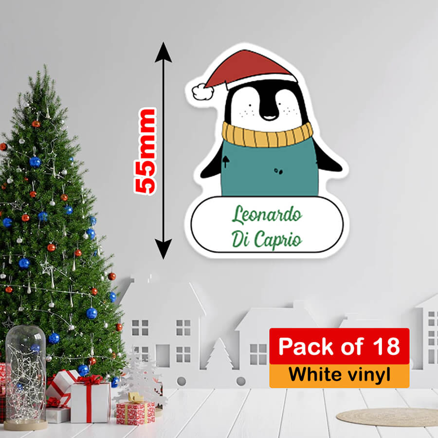 Personalised Christmas Sticker - Die Cut - Animals