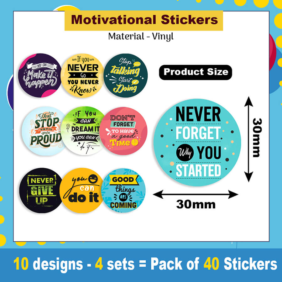 Motivational Quote Stickers for a Bright Day