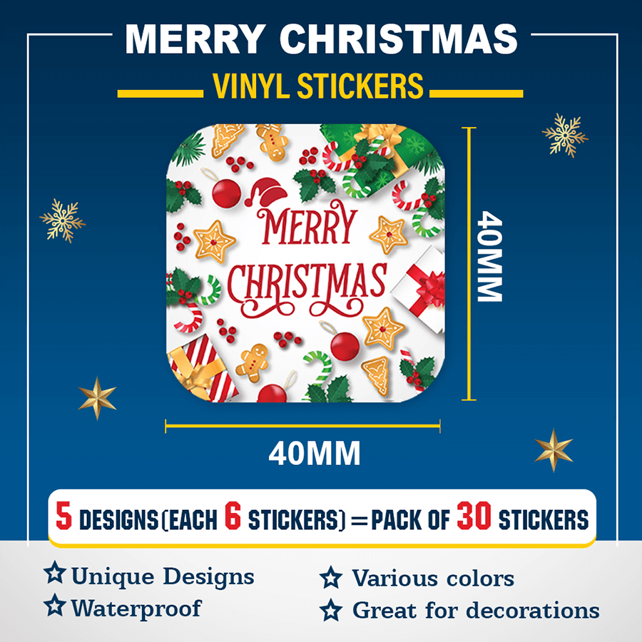 Christmas stickers for gifts
