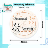 Elegant Personalized Wedding Name Stickers