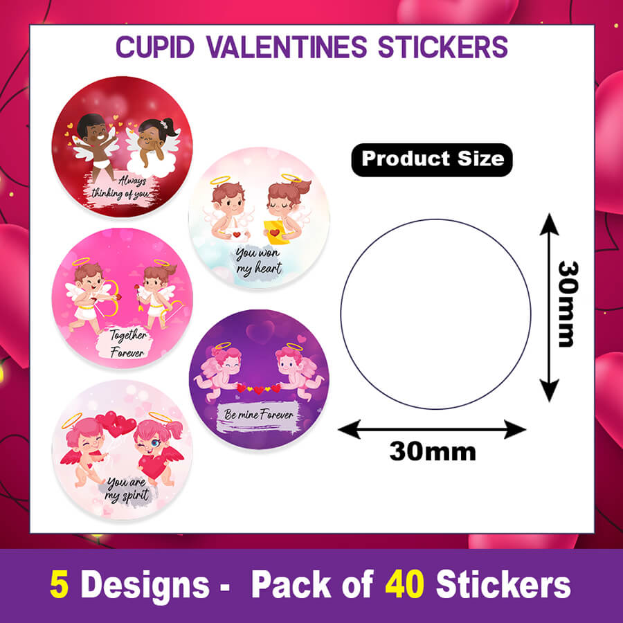 Cupid Valentine Stickers