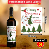 Custom Christmas Wine Labels - Secret Santa Gift