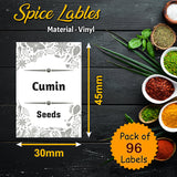 Modern Spice Jar Labels