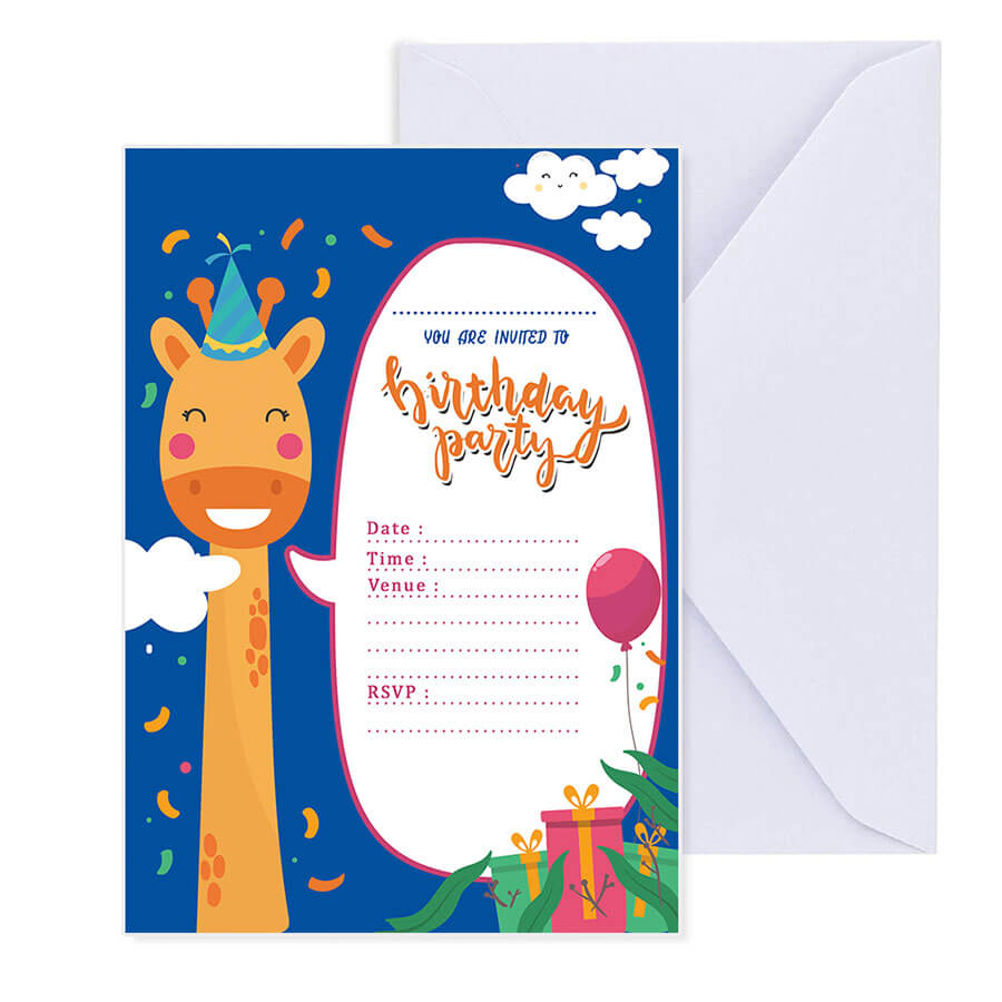 Animal Birthday Greeting Invitation Card