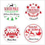 Personalised Christmas Stamp Sticker - Round - Special Delivery