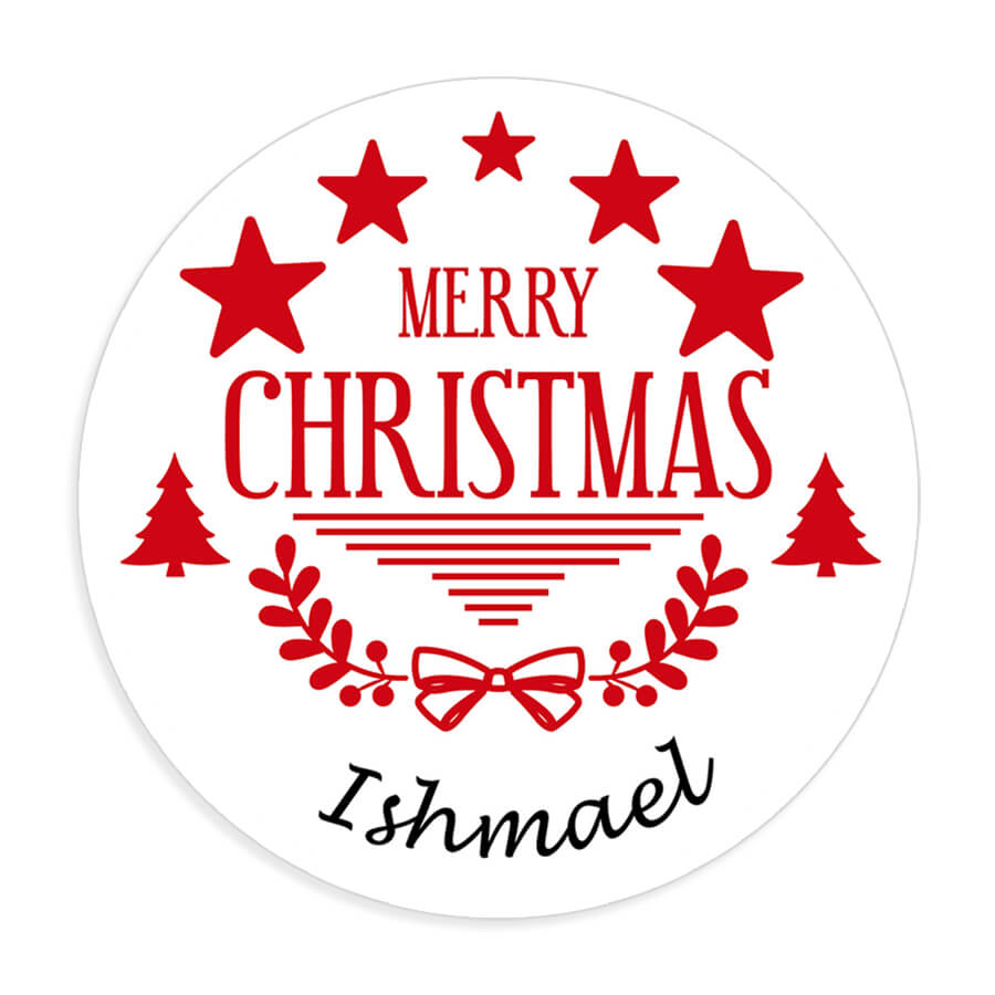 Personalised Christmas Stamp Sticker - Round - Special Delivery