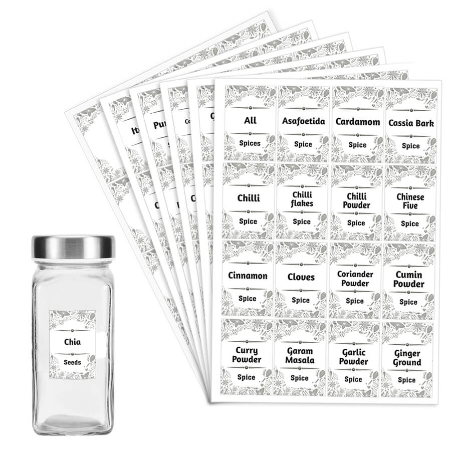 Modern Spice Jar Labels