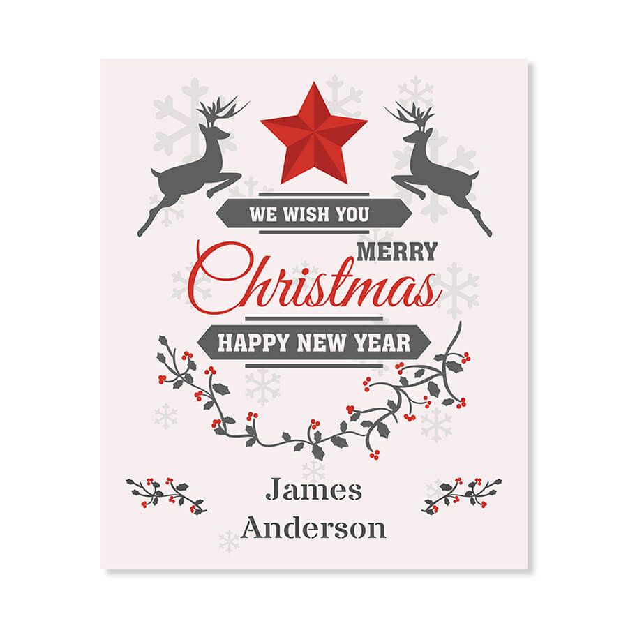 Custom Christmas Wine Labels - Secret Santa Gift