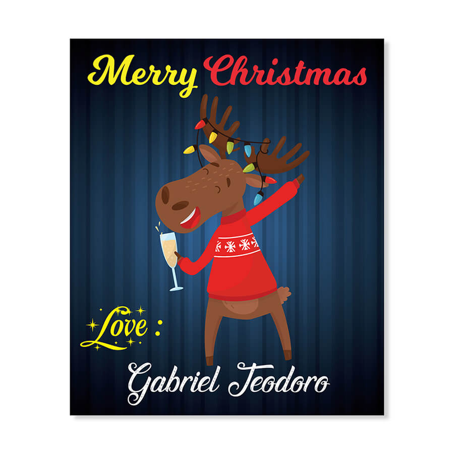 Custom Christmas Wine Labels - Secret Santa Gift