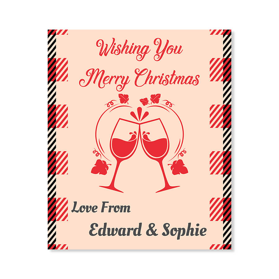 Custom Christmas Wine Labels - Secret Santa Gift