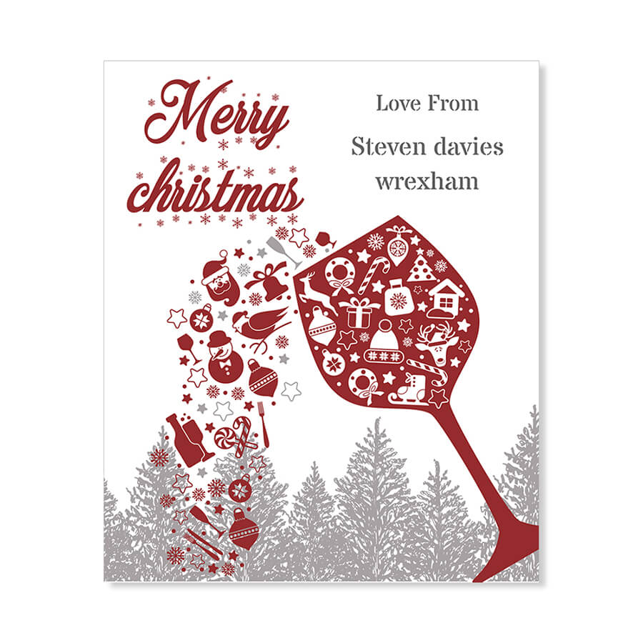 Custom Christmas Wine Labels - Secret Santa Gift