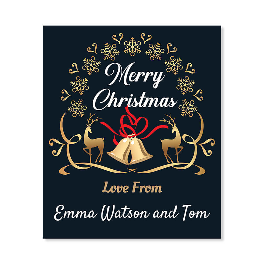 Custom Christmas Wine Labels - Secret Santa Gift