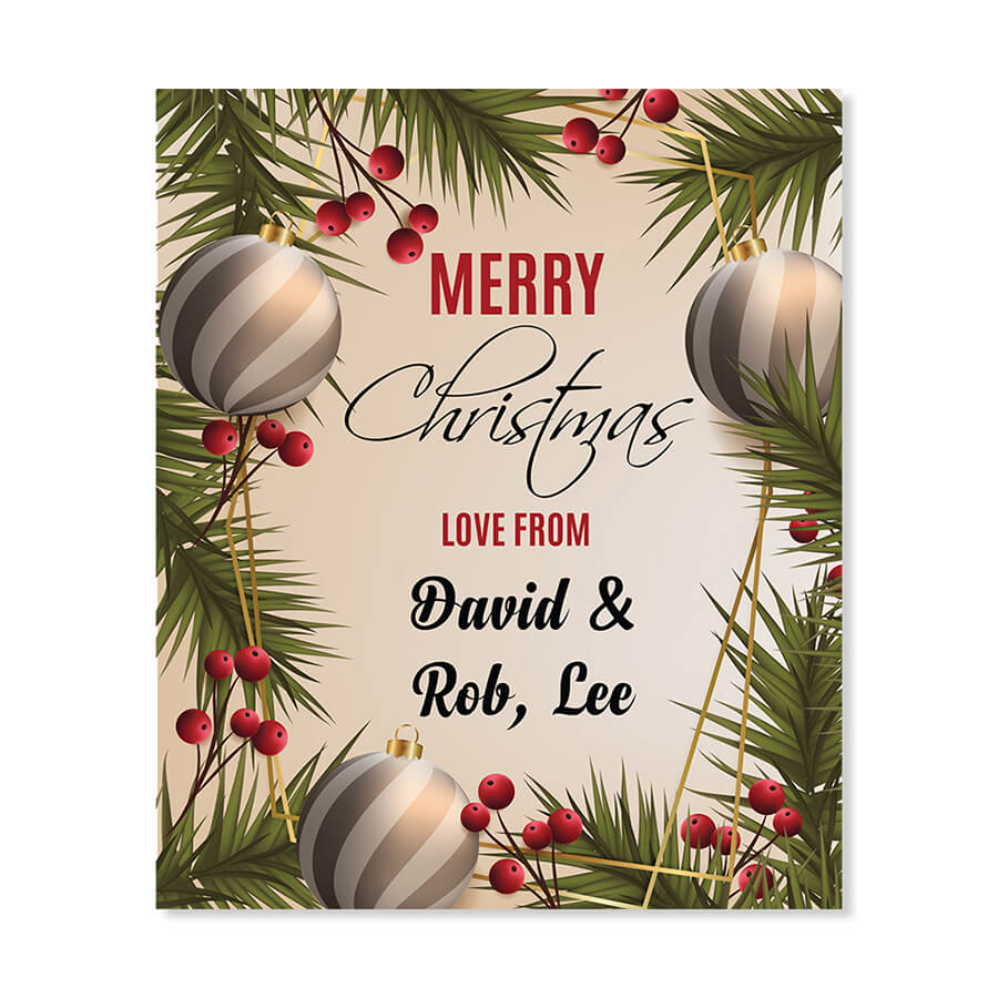 Custom Christmas Wine Labels - Secret Santa Gift