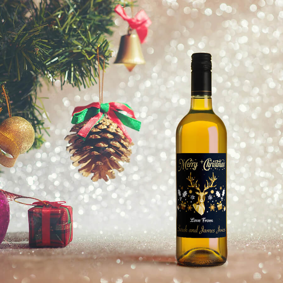 Custom Christmas Wine Labels - Secret Santa Gift