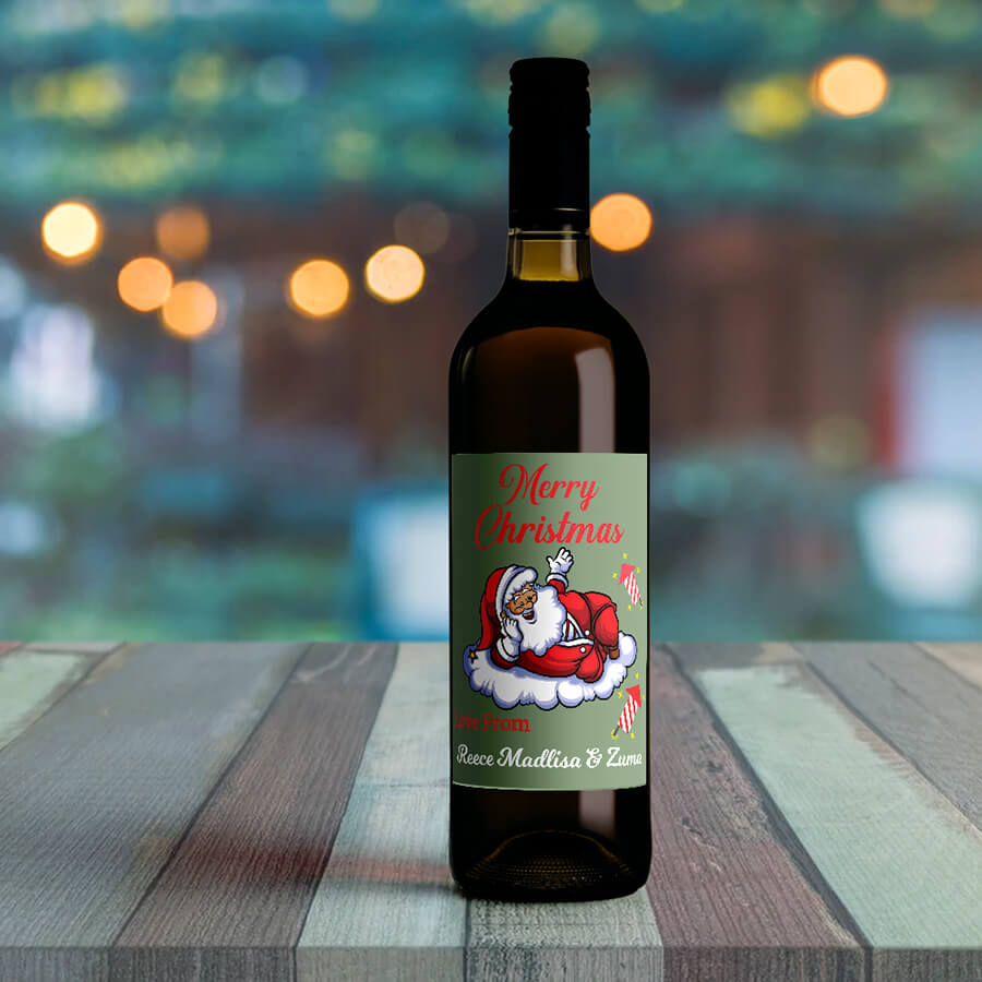 Custom Christmas Wine Labels - Secret Santa Gift