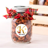 Personalised Christmas  Sticker - Round - Alphabet Santa