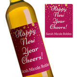 Personalised Happy New Year Wine Labels